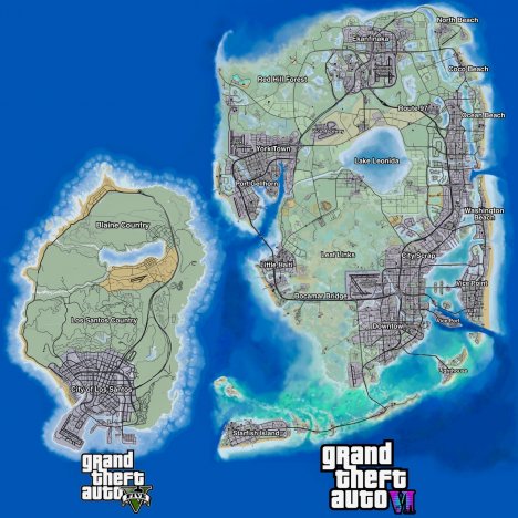 Слитая карта из GTA 6